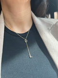 Long double initial necklace
