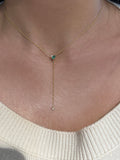 Emerald Lariat Necklace