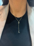 Long double initial necklace