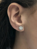 Double halo earrings