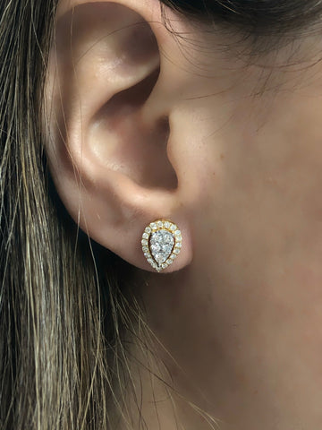 Big pearshape earrings