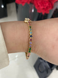 Multicolor diamond bracelet