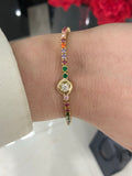 Multicolor diamond bracelet