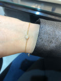 Pearshape halo bracelet