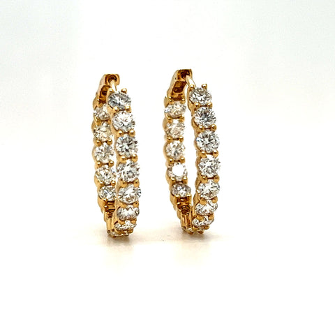 Back and Front diamond hoops