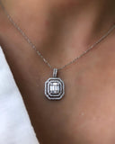 Double halo radiant diamondpendant