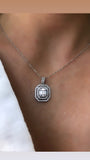 Double halo radiant diamondpendant