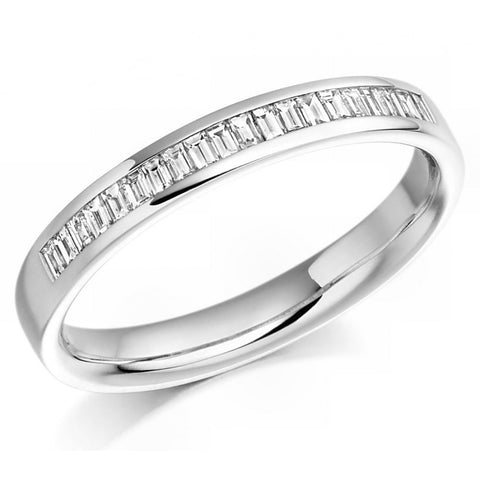 Half setted baguette channelring